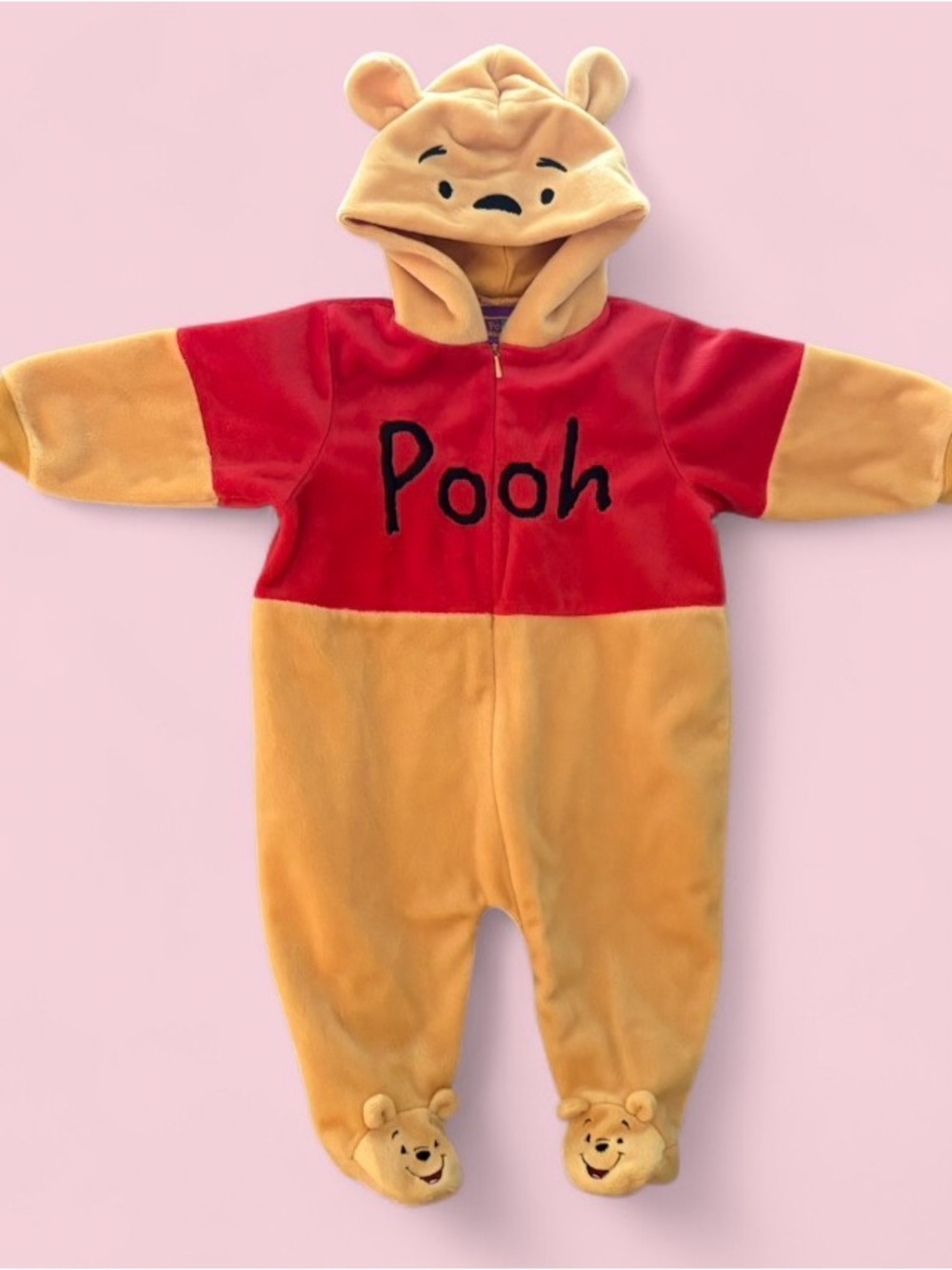 Vintage Disney Winnie the Pooh Hooded Costume Sleeper 6-9M
